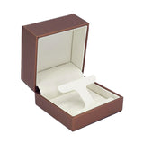 Drop Earring Box Luxury Leatherette Stitched Frame, Destiny Collection - Amber Packaging