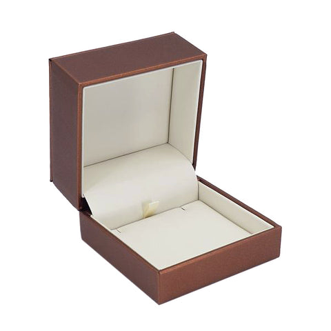 Pendant Box Luxury Leatherette Stitched Frame, Destiny Collection - Amber Packaging