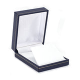 Pendant/Earring Box Sharp Corner w/ Gold Trim, Prime Collection - Amber Packaging