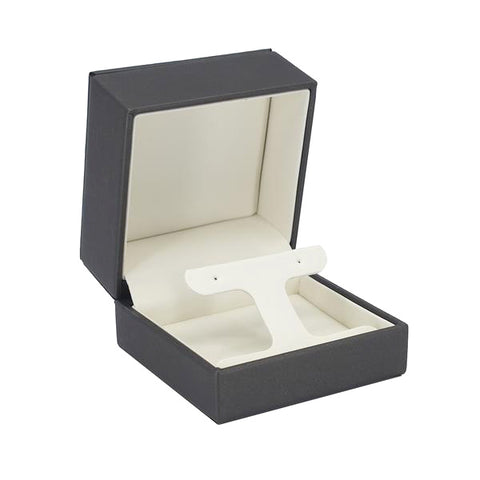Drop Earring Box Luxury Leatherette Stitched Frame, Destiny Collection - Amber Packaging
