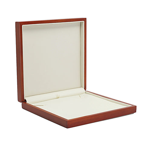 Necklace Box Domed Wood, Scarlett Collection - Amber Packaging