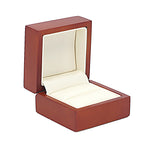 Single Ring Box Domed Wood, Scarlett Collection - Amber Packaging