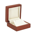 Earring/Pendant Box Domed Wood, Scarlett Collection - Amber Packaging