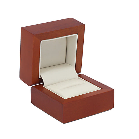 Single Ring Box Wood, Natural Collection - Amber Packaging