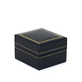 Stud Earring Box Sharp Corner w/ Gold Trim, Prime Collection - Amber Packaging