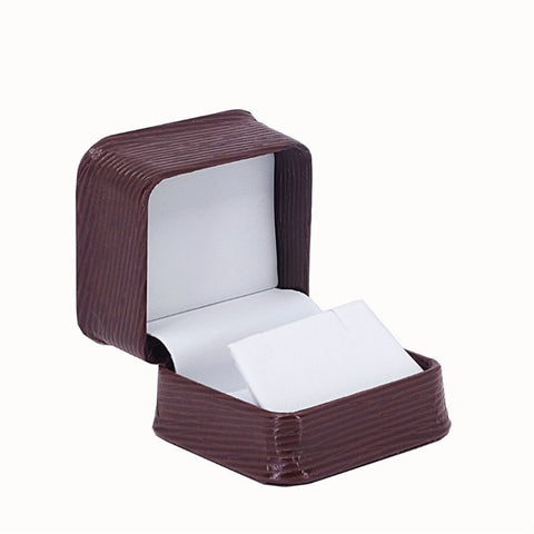 Earring Box Textured Leatherette, Abstract Collection - Amber Packaging