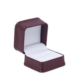 Single Ring Box Textured Leatherette, Abstract Collection - Amber Packaging