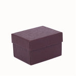 Double Ring Box Textured Leatherette, Abstract Collection - Amber Packaging