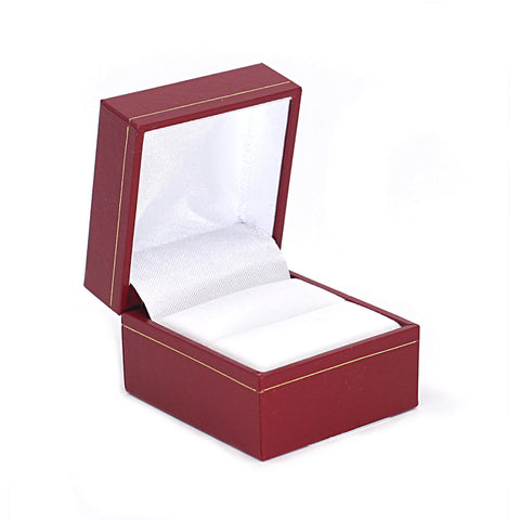Single Ring Box Sharp Corner w/ Gold Trim, Prime Collection - Amber Packaging