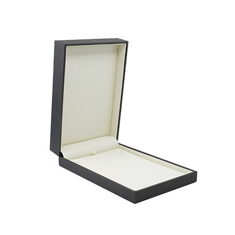 Necklace Box Luxury Leatherette Stitched Frame, Destiny Collection - Amber Packaging