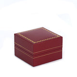 Stud Earring Box Sharp Corner w/ Gold Trim, Prime Collection - Amber Packaging