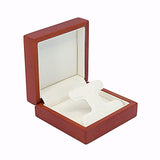 Drop Earring Box Domed Wood, Scarlett Collection - Amber Packaging